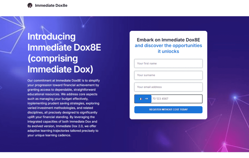 immediate dox8e iscrizione