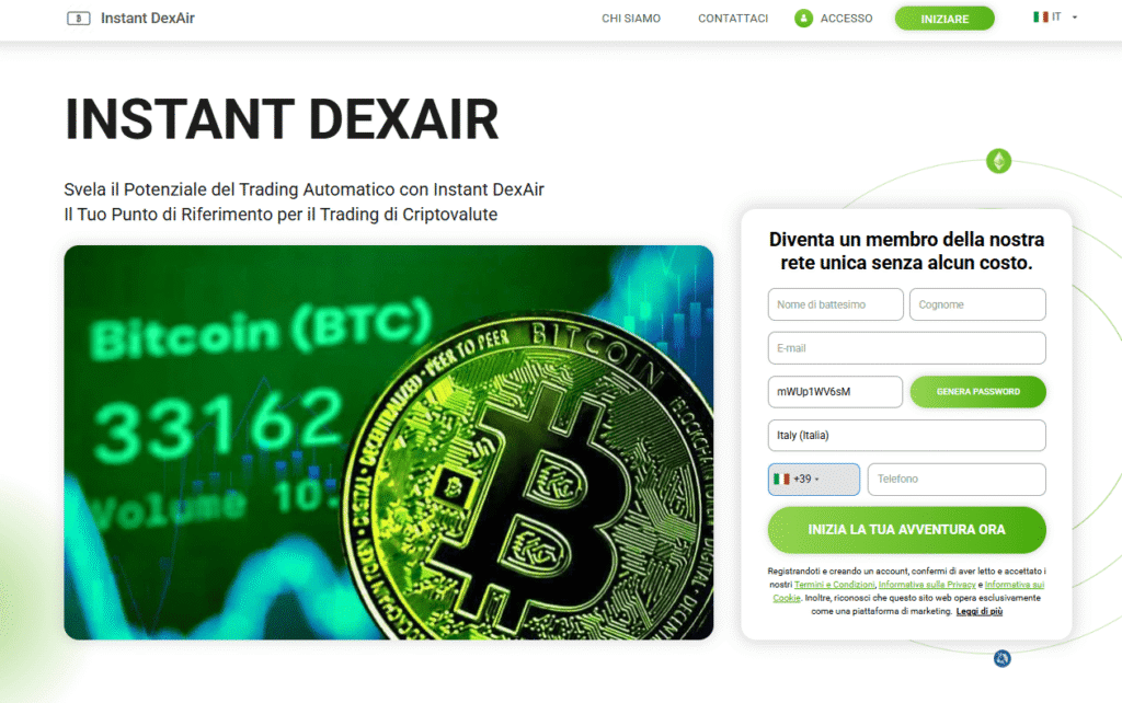 instant dexair iscrizione