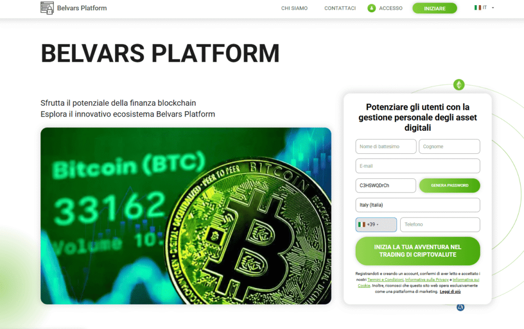 belvars platform iscrizione