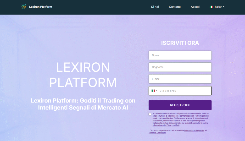 lexiron platform iscrizione