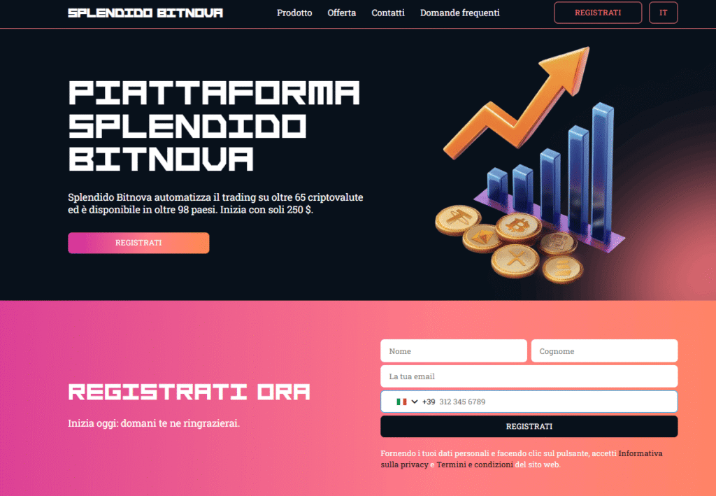 splendido bitnova iscrizione
