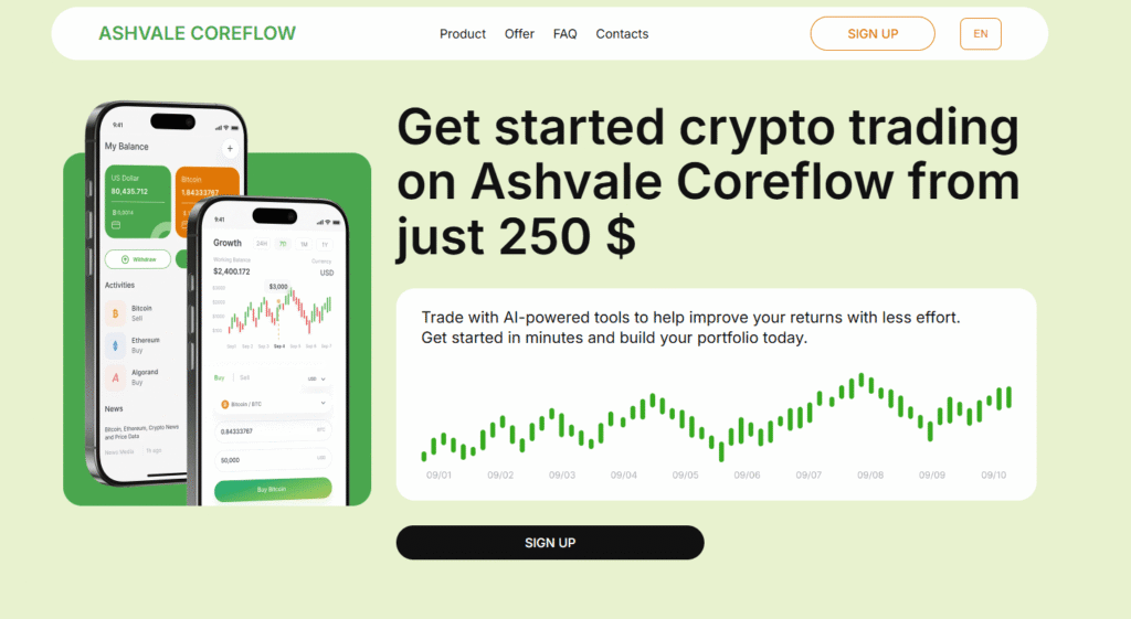 ashvale coreflow iscrizione