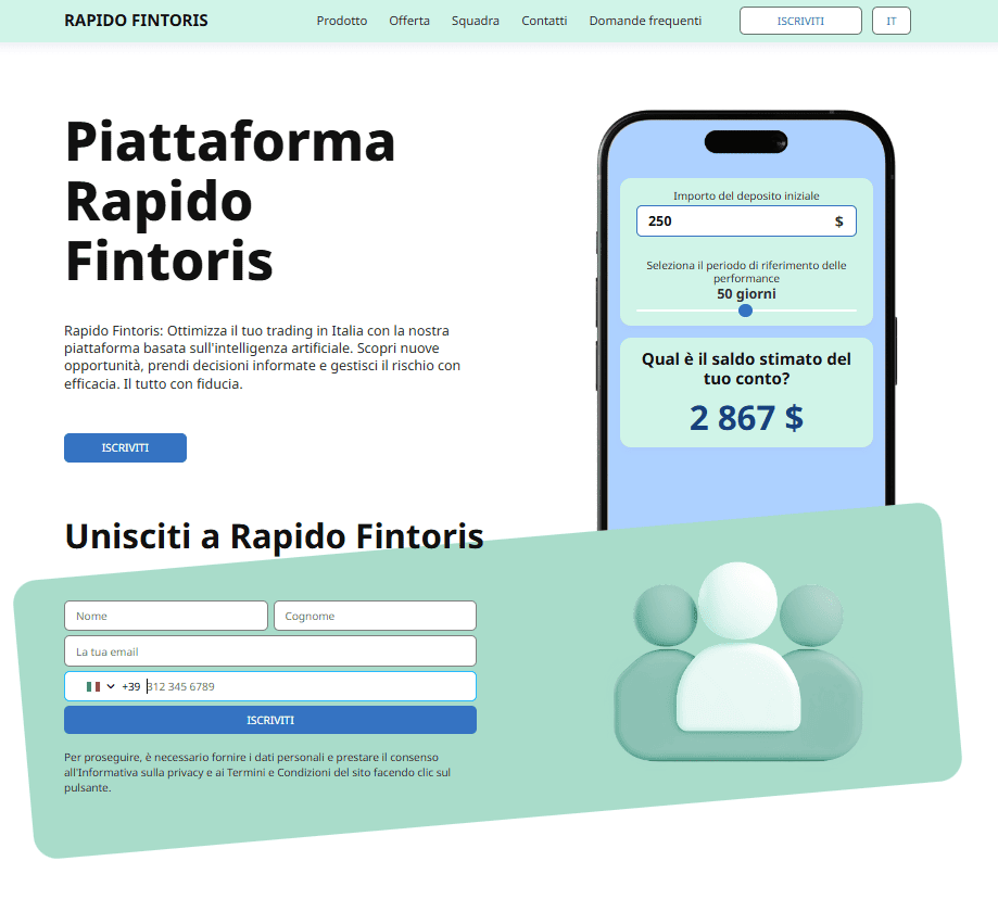 rapido fintoris iscrizione