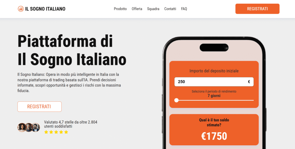 il sogno italiano iscrizione