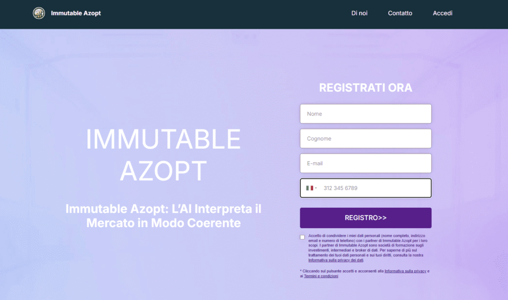 immutable azopt iscrizione